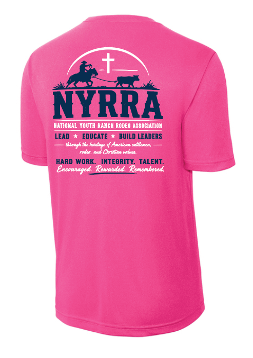 NYRRA "Cross" Design S/S Dri-Fit T-shirt (pink)