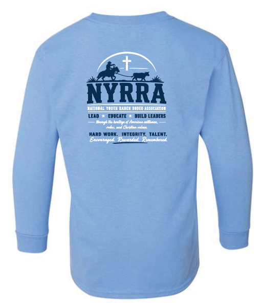 NYRRA "Cross" Design L/S T-shirt (blue)