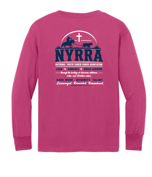 NYRRA "Cross" Design L/S T-shirt (pink)