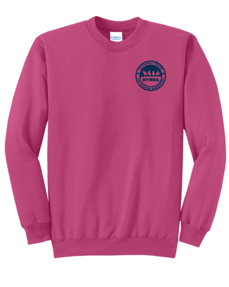 NYRRA "Cross" Design Crewneck Sweatshirt (pink)