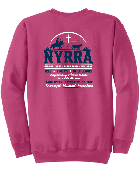 NYRRA "Cross" Design Crewneck Sweatshirt (pink)