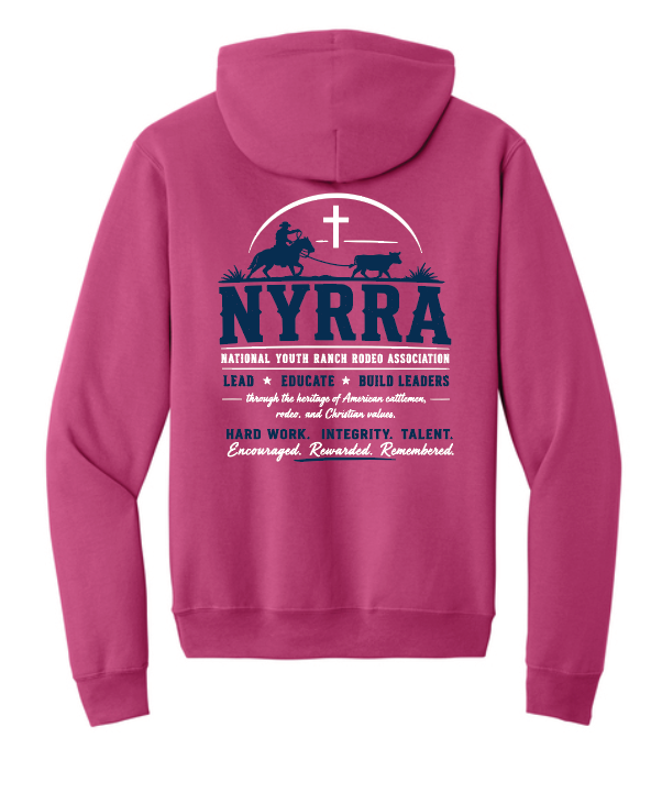 NYRRA "Cross" Design Hooded Sweatshirt (pink)