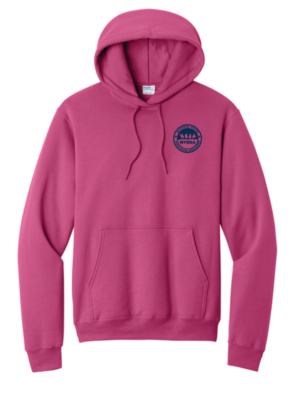 NYRRA "Cross" Design Hooded Sweatshirt (pink)