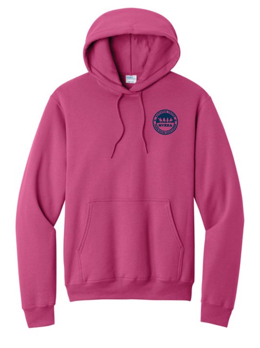 NYRRA "Cross" Design Hooded Sweatshirt (pink)