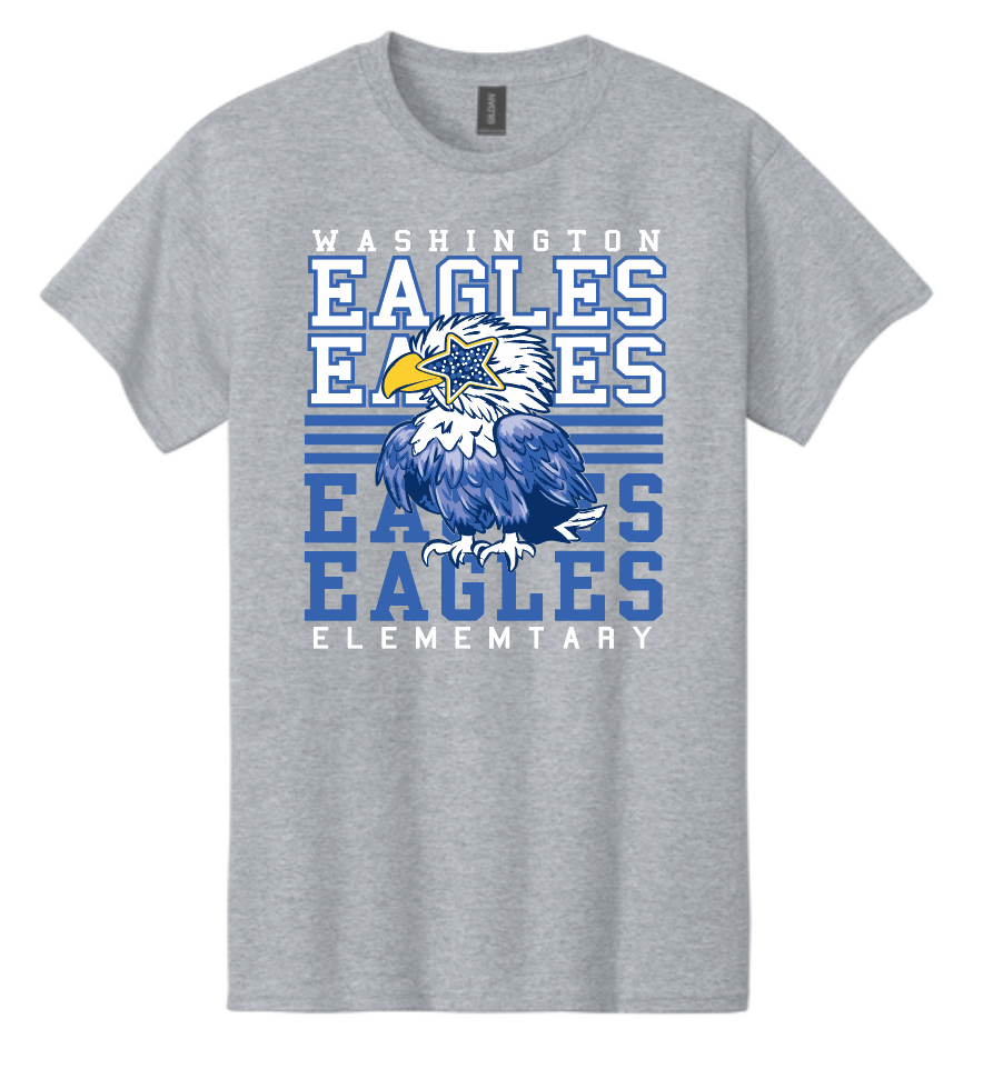 Washington Eagles "Repeat Eagles" Design Gildan S/S T-shirt