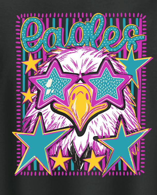 Washington Eagles "Cartoon Eagles" Design Gildan S/S T-shirt