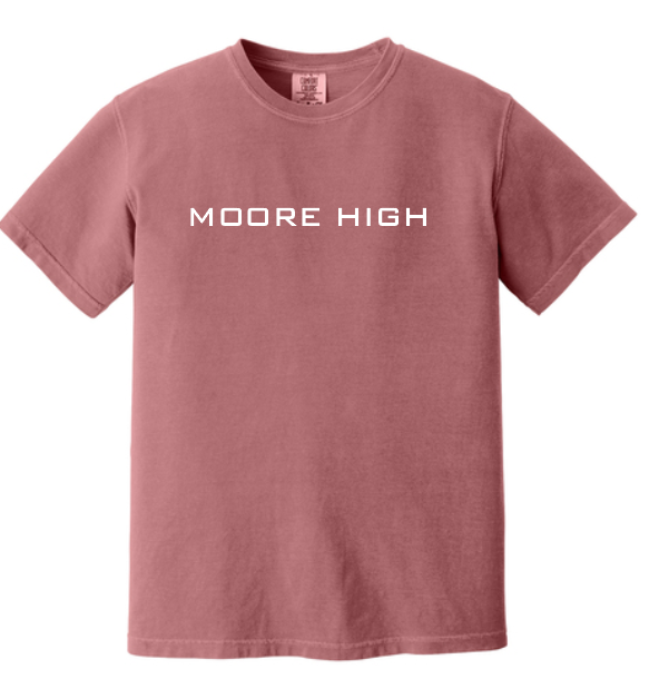 Moore High Football "Line Art Stadium" Design S/S T-shirt (brick)