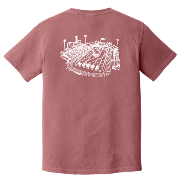 Moore High Football "Line Art Stadium" Design S/S T-shirt (brick)
