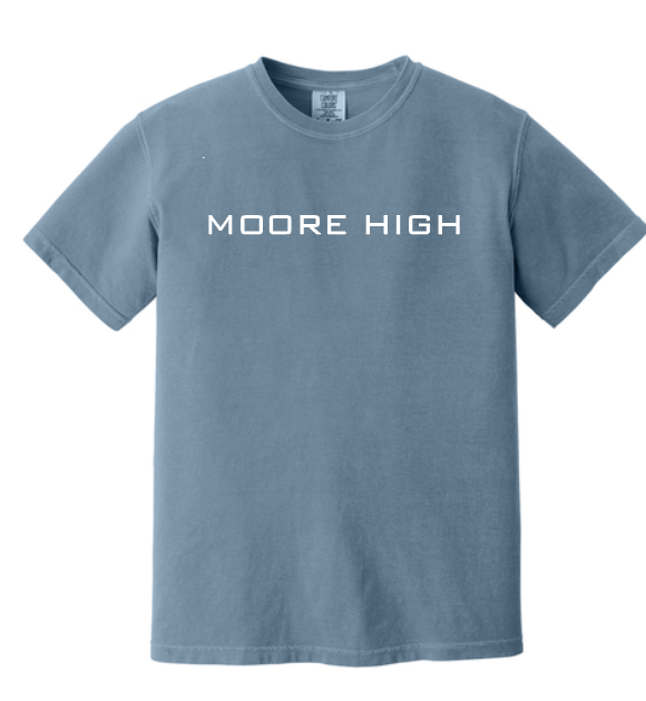 Moore High Football "Line Art Stadium" Design S/S T-shirt (blue jean)