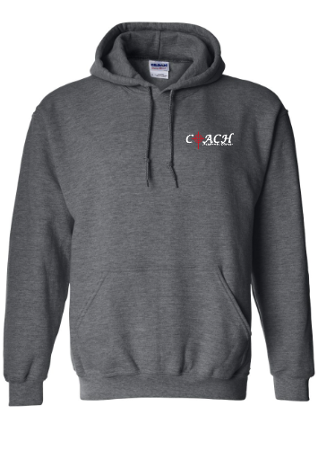 COACH Gildan Hooded Sweatshirt (adult)(drk htr)