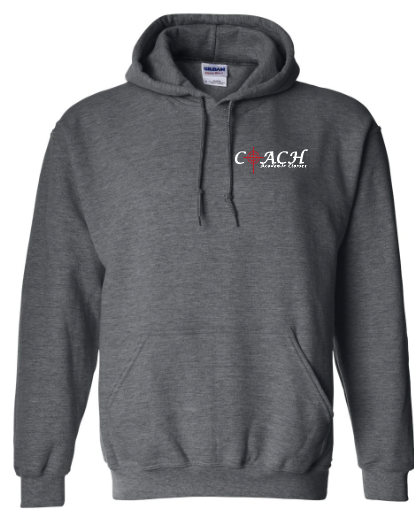 COACH Gildan Hooded Sweatshirt (youth)(drk htr)