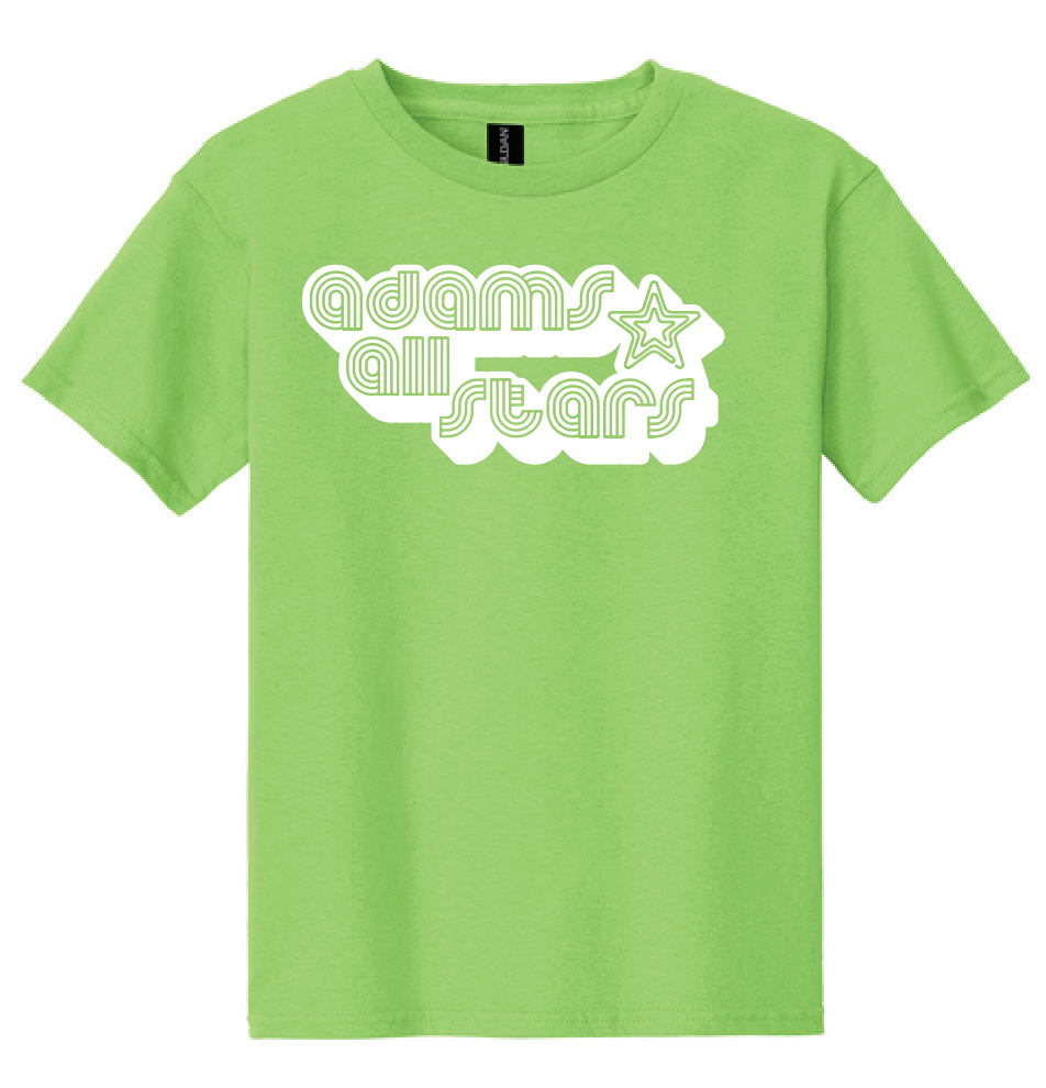 Adams "Bubble Tri-Line" Design S/S T-shirt (lime)