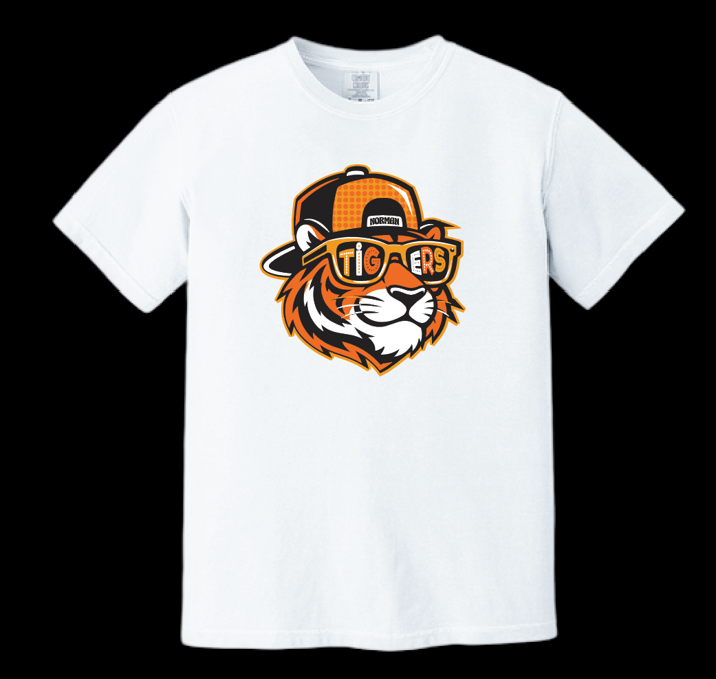NHS PTA "Cartoon Cat" S/S T-Shirt (white)