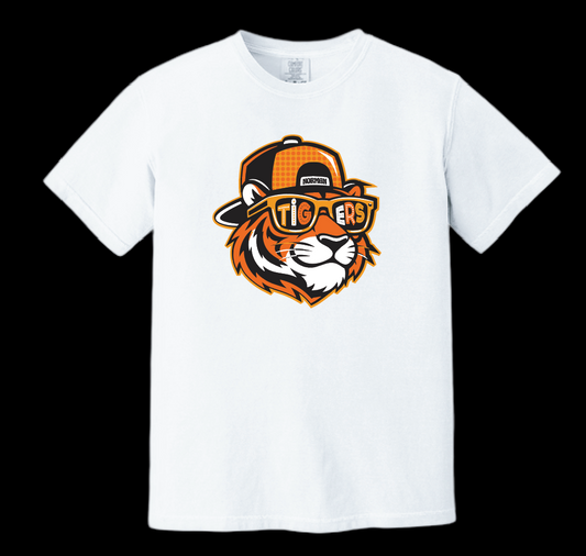NHS PTA "Cartoon Cat" S/S T-Shirt (white)