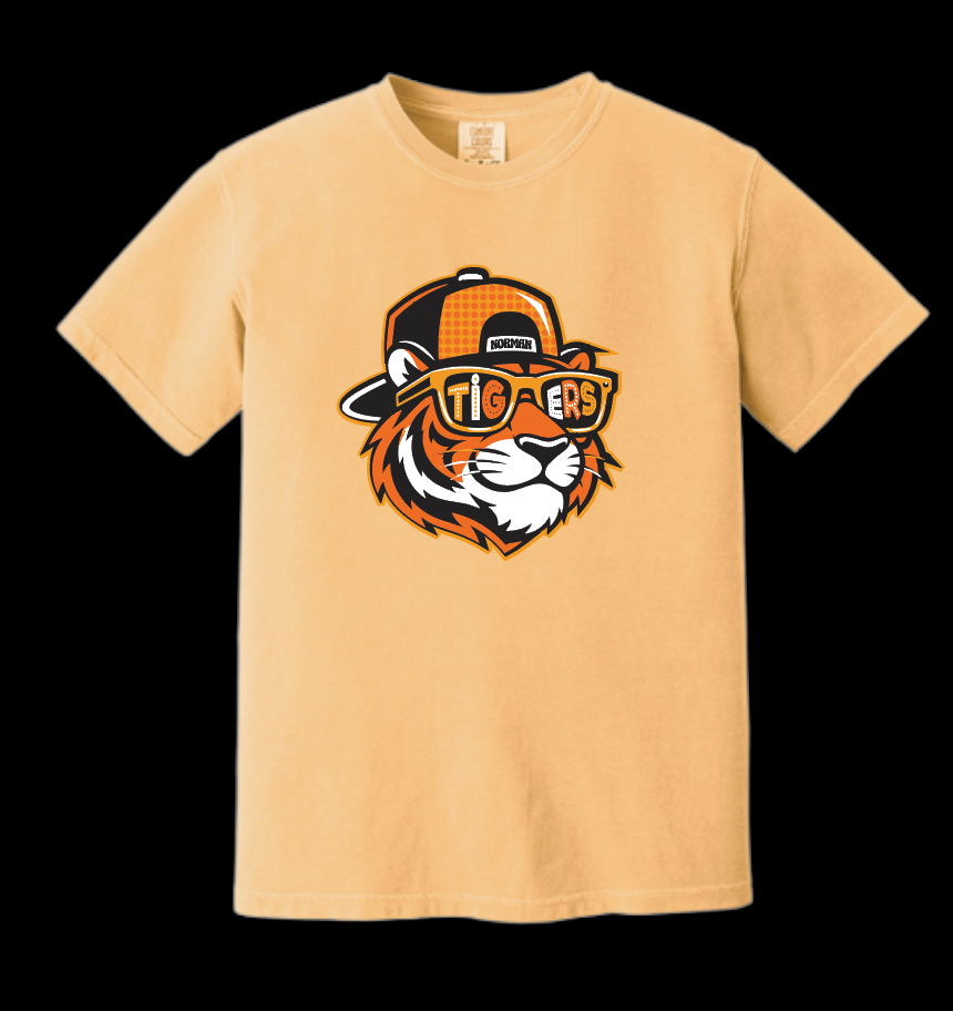 NHS PTA "Cartoon Cat" S/S T-Shirt (citrus)