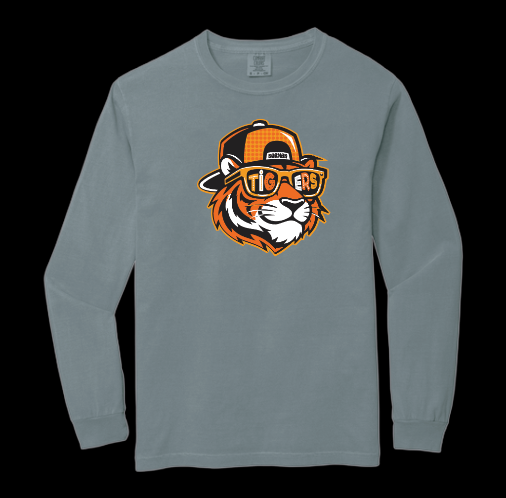 NHS PTA "Cartoon Cat" L/S T-Shirt (granite)