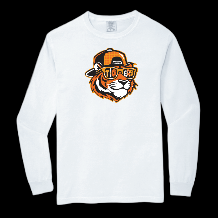 NHS PTA "Cartoon Cat" L/S T-Shirt (white)