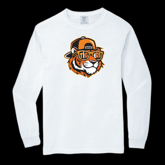NHS PTA "Cartoon Cat" L/S T-Shirt (white)