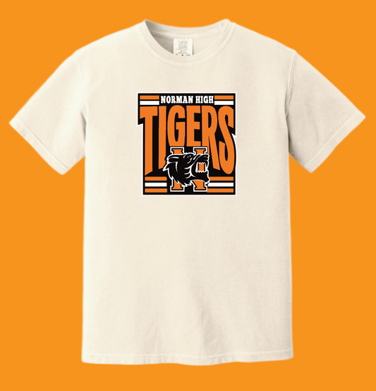 NHS PTA "Tiger Logo" S/S T-Shirt (ivory)
