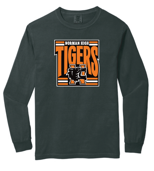NHS PTA "Tiger Logo" L/S T-Shirt (black)