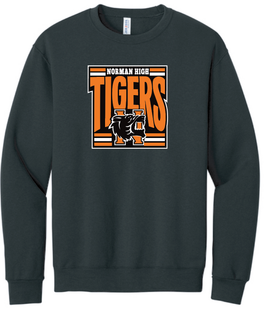 NHS PTA "Tiger Logo" Crewneck Sweatshirt (black)