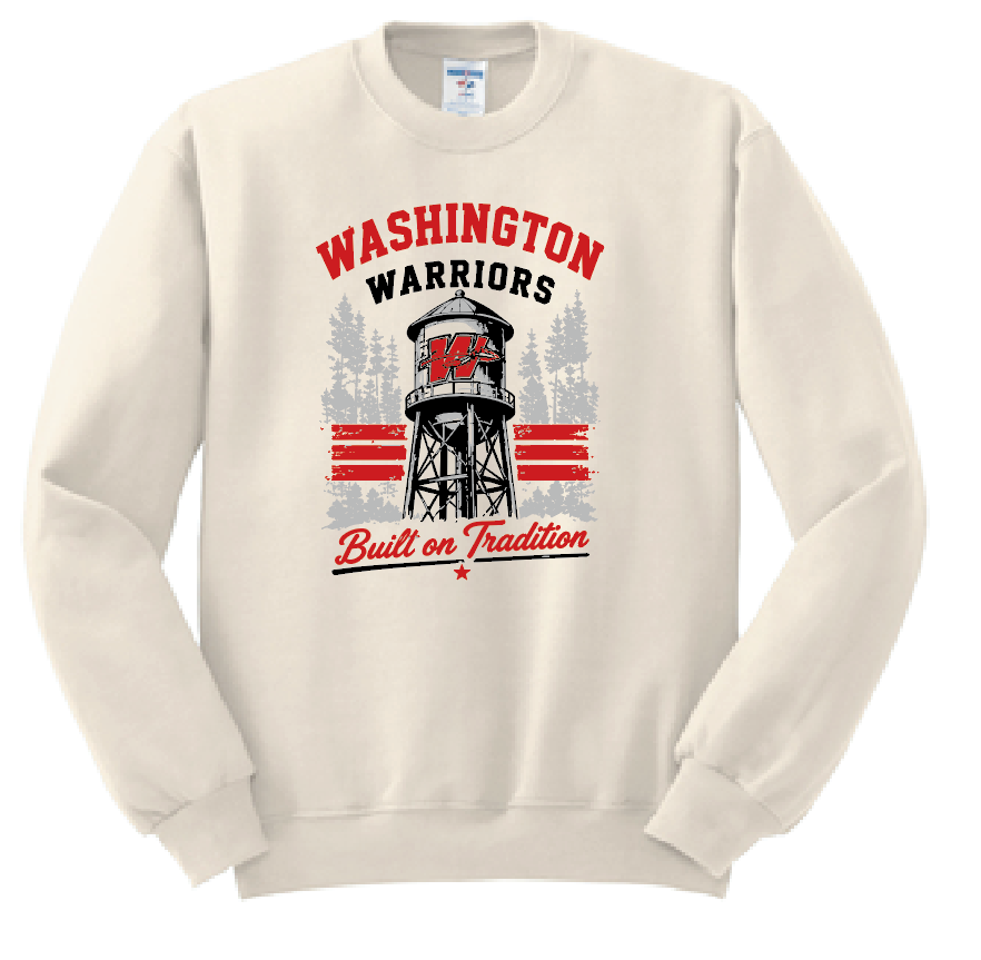 Washington (OK) PTO "Water Tower" Design Crewneck Sweatshirt