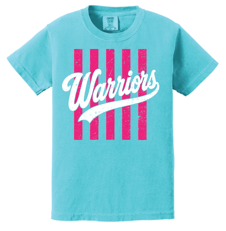 Washington (OK) PTO "Stripes" Design Comfort Colors S/S T-shirt (lagoon)