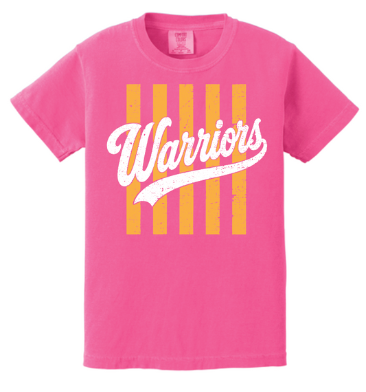 Washington (OK) PTO "Stripes" Design Comfort Colors S/S T-shirt (neon pink)