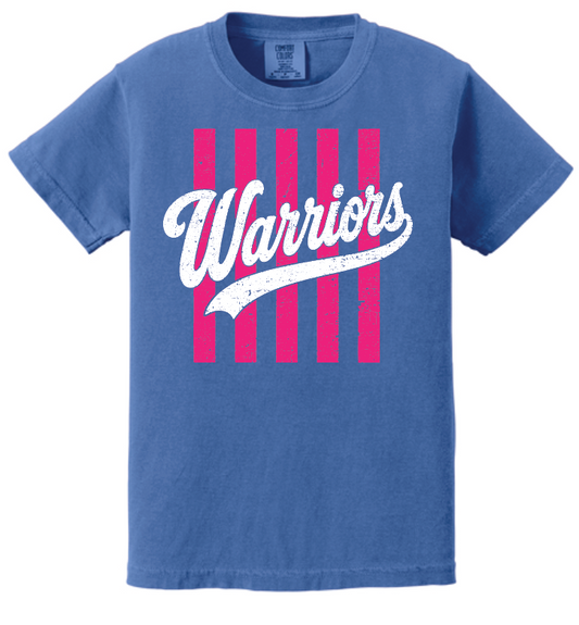 Washington (OK) PTO "Stripes" Design Comfort Colors S/S T-shirt (flo blue)