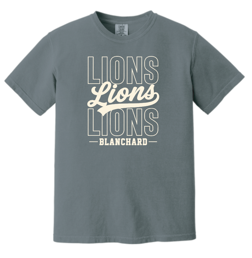 Blanchard PTO "Stack Script" Design Comfort Colors S/S T-shirt (grey)