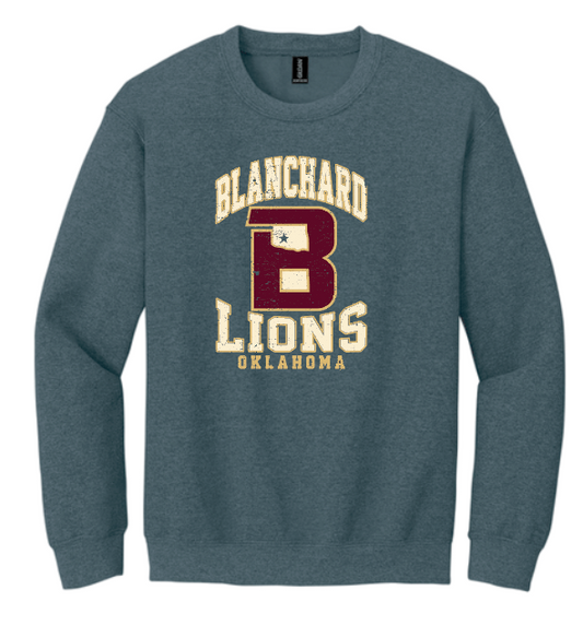 Blanchard PTO "Big Logo" Design Gildan Crewneck Sweatshirt