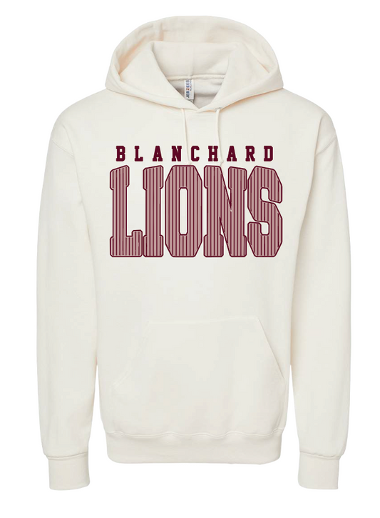 Blanchard PTO "Striped" Design Gildan Hooded Sweatshirt (cream)