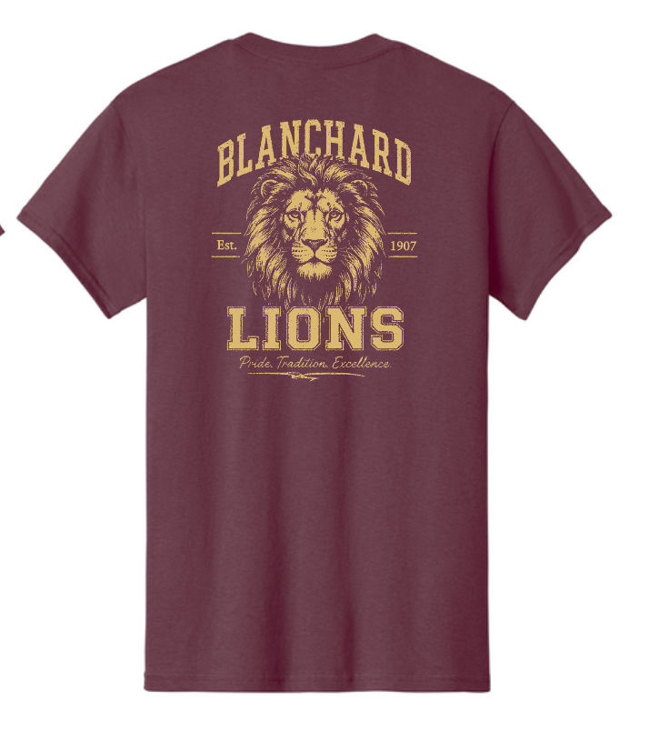 Blanchard PTO "Vintage Lion" Design Gildan S/S T-shirt