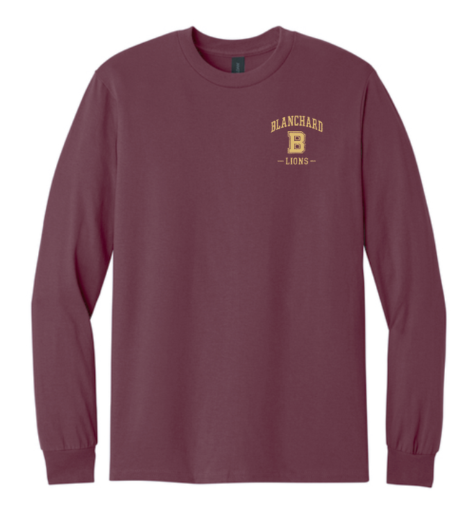 Blanchard PTO "Vintage Lion" Design Gildan L/S T-shirt