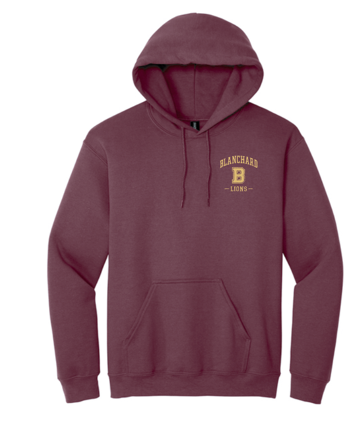 Blanchard PTO "Vintage Lion" Design Gildan Hooded Sweatshirt
