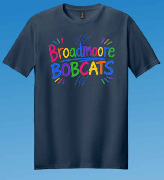 Broadmoore "Rainbow" Design S/S T-shirt (navy)