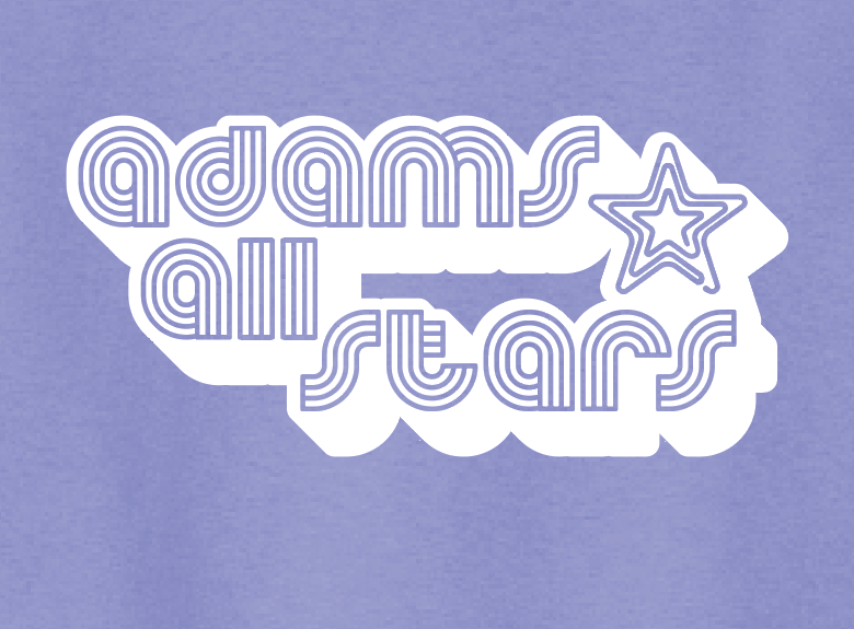 Adams "Bubble Tri-Line" Design S/S T-shirt (violet)