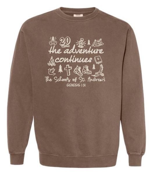 St. Andrews Comfort Colors Crewneck Sweatshirt (adult)(espresso)