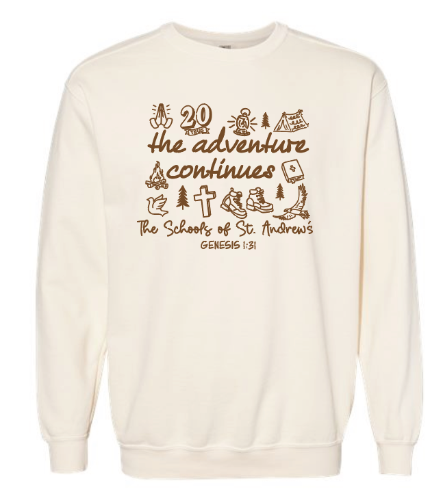 St. Andrews Comfort Colors Crewneck Sweatshirt (adult)(ivory)
