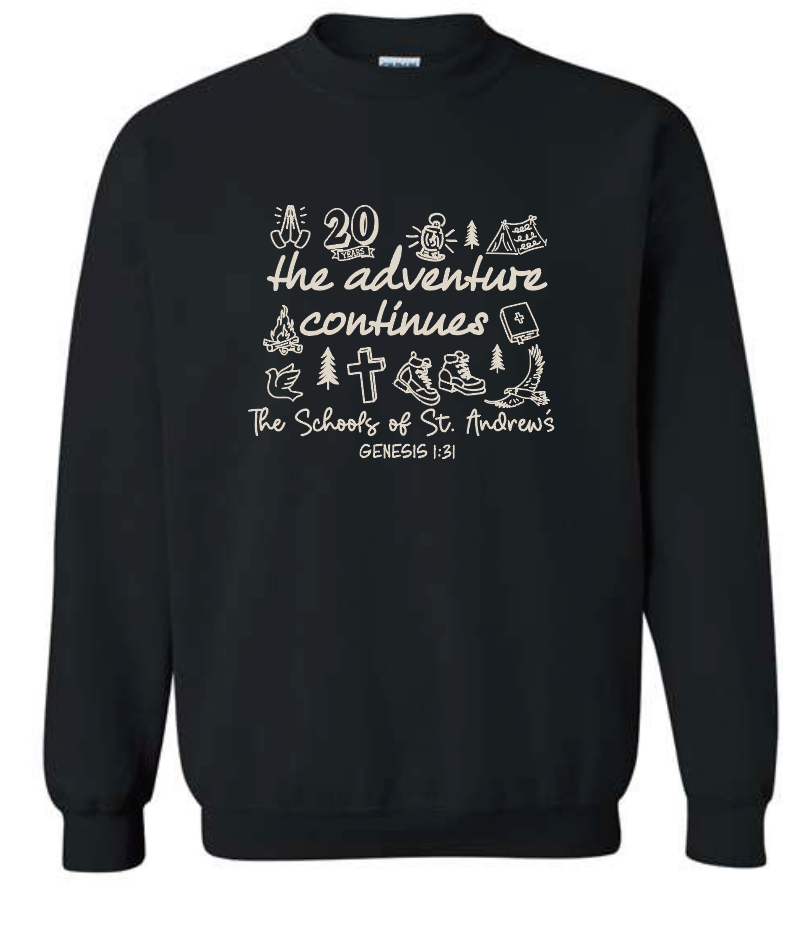 St. Andrews Gildan Crewneck Sweatshirt (youth)(black)