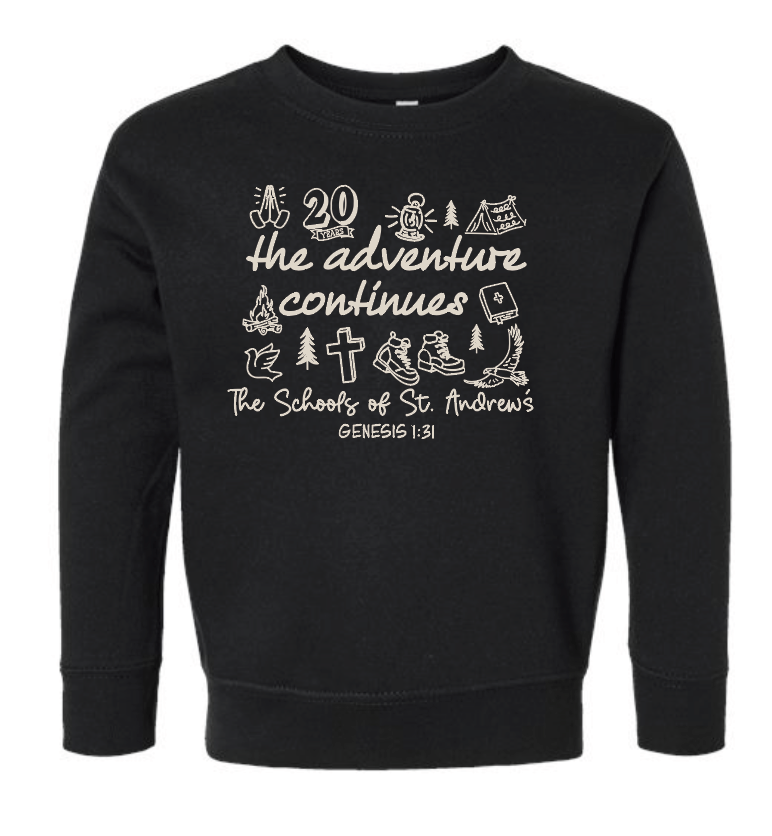 St. Andrews Rabbit Skins Crewneck Sweatshirt (toddler)(black)