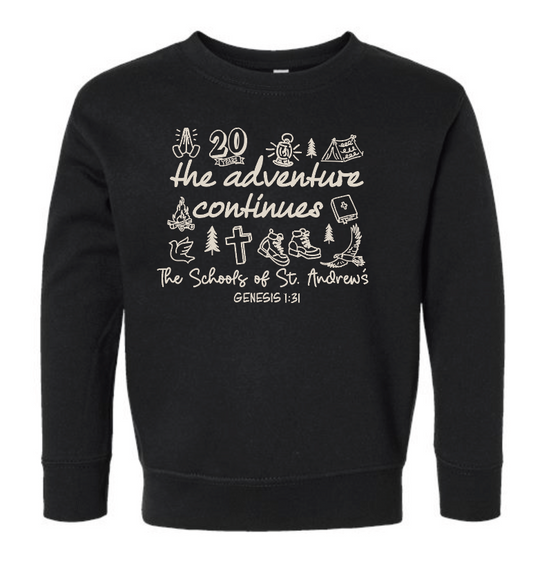 St. Andrews Rabbit Skins Crewneck Sweatshirt (toddler)(black)