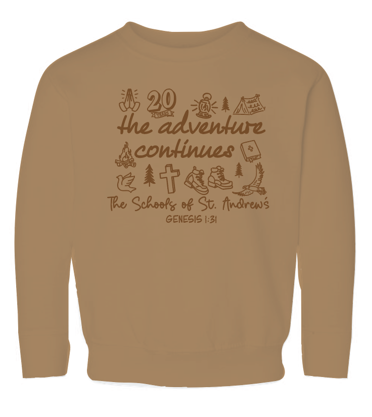 St. Andrews Rabbit Skins Crewneck Sweatshirt (toddler)(coyote brown)