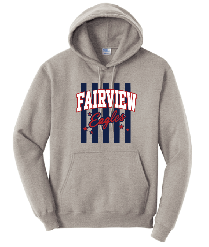 Fairview "Block Stripes" Design Hooded Sweatshirt