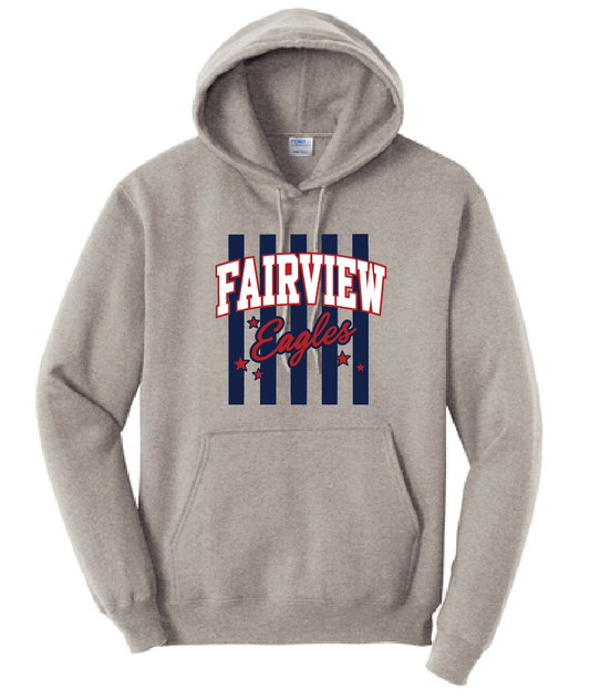 Fairview "Block Stripes" Design Hooded Sweatshirt