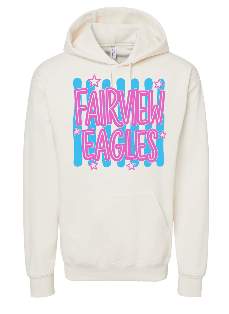 Fairview "Fun Stripes" Design Hooded Sweatshirt