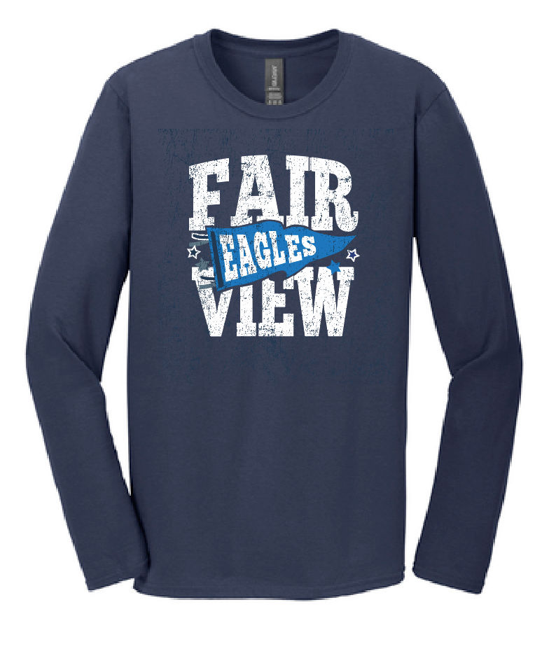 Fairview "Pennants" Design Gildan L/S T-shirt