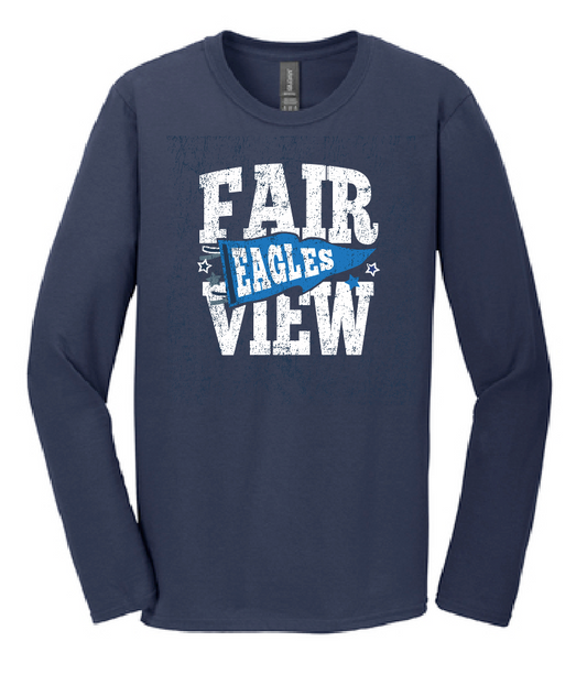 Fairview "Pennants" Design Gildan L/S T-shirt