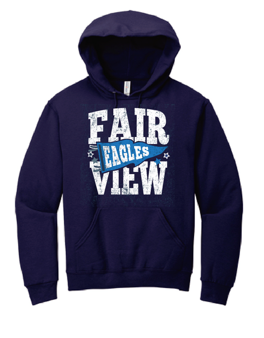 Fairview "Pennants" Design Hooded Sweatshirt