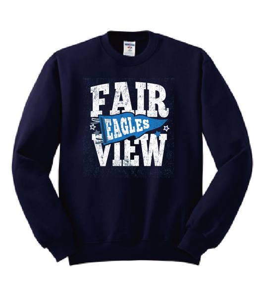 Fairview "Pennants" Design Crewneck Sweatshirt